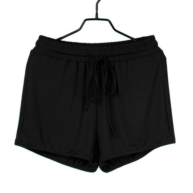 Womens  Casual Loose Shorts Women  Solid Elastic High Waist Ladies  Short Pants Shorts Femme #63 BL