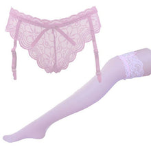 sexy lingerie Women Sexy Elasticity Lace Silk Garters Belts + 1PC Stockings Suspender Unnderwear Panties Garters Belt #23 BL