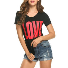 tops tees  ladies short Sleeve Letter Print t shirt women t-shirts Cotton female tshirt poleras de mujer #424 BL